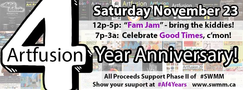 artfusion 4 year anniversary (click to see large flyer)